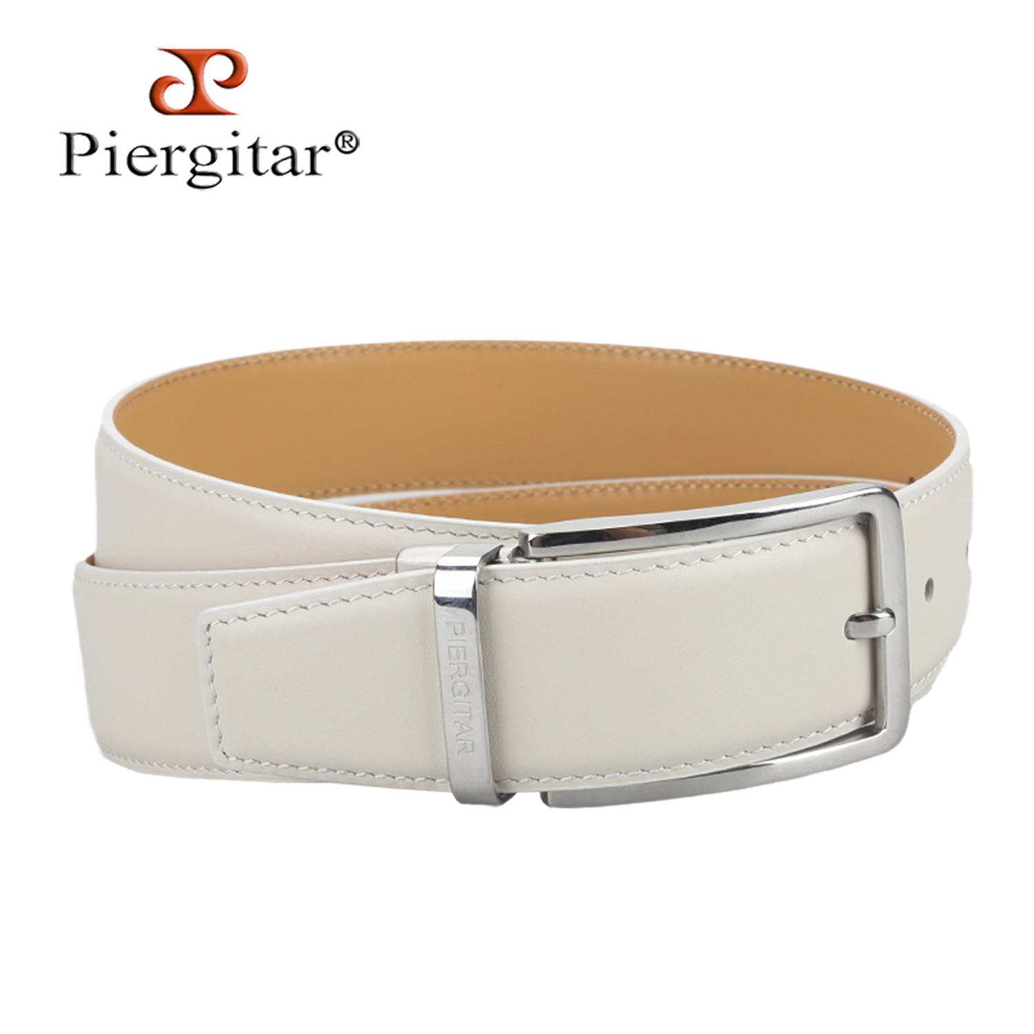 Men Formal Wear Brands - Piergitar Luxury Brand White Leather Fashionable