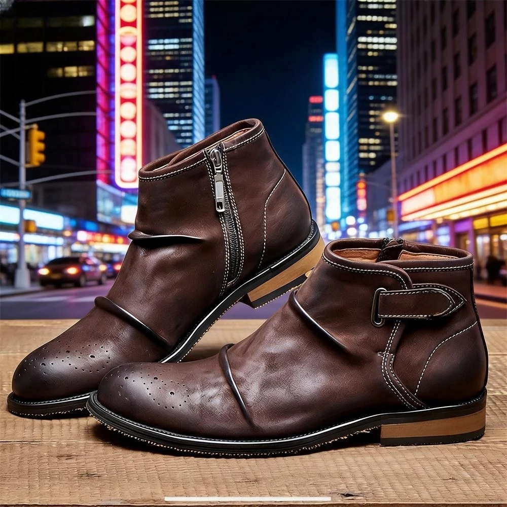 Men's Brogue Toe Ankle Boots,  - đánh giá và giá Formal Men Daily Wear Footwear