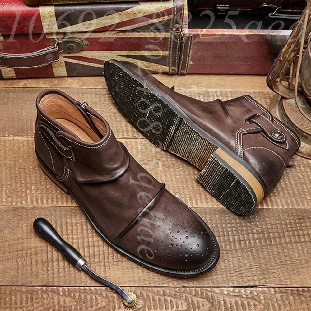Men's Brogue Toe Ankle Boots,  - đánh giá và giá Formal Men Daily Wear Footwear