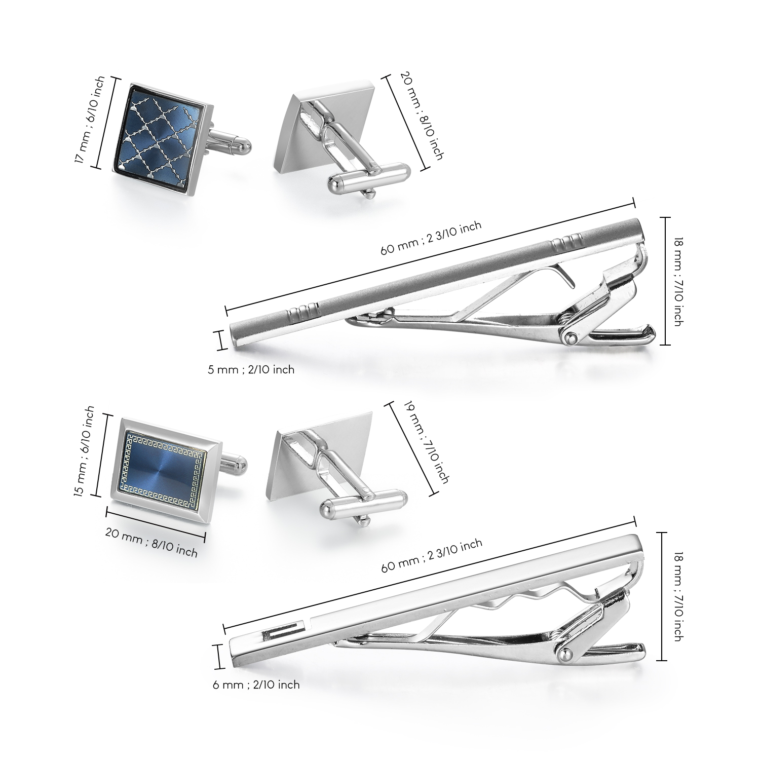 Tie Clip And Cufflink Set To M - đánh giá và giá Cufflinks Silver Set