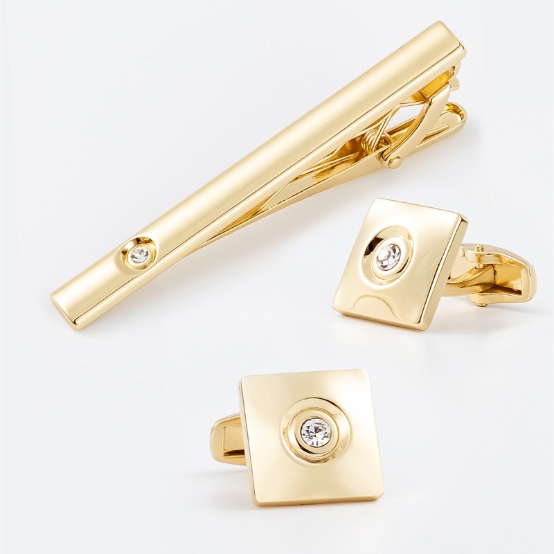 Light Luxury Gold Silver Squar - đánh giá và giá Cufflinks Silver Set