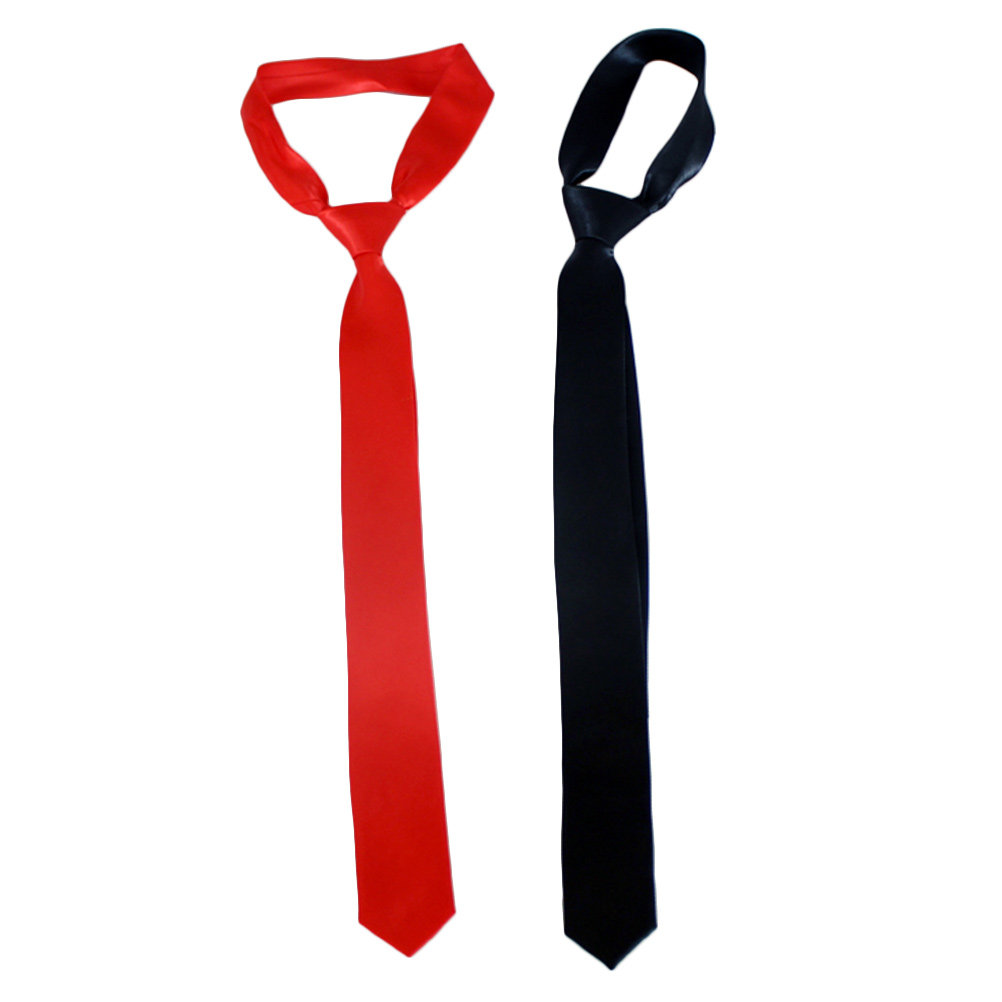 2Pcs Black Red Solid Color Tie - đánh giá và giá Men Formal Wear Red