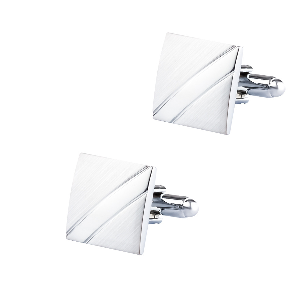 A Set Men New Silver Square Br - đánh giá và giá Cufflinks Silver Set