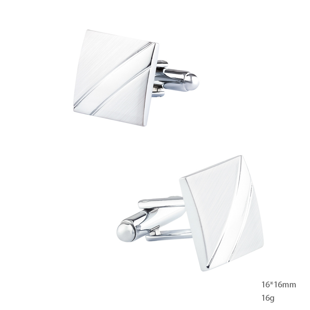 A Set Men New Silver Square Br - đánh giá và giá Cufflinks Silver Set