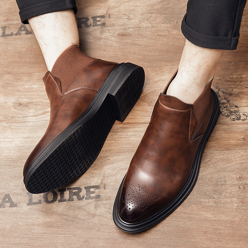 High-top leather shoes are ver - đánh giá và giá Men'S Style Formal Wear