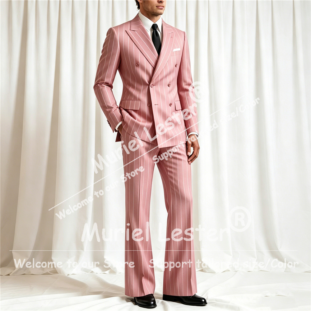 Elegant Stripes Suit Men 2 Pie - đánh giá và giá Men'S Style Formal Wear
