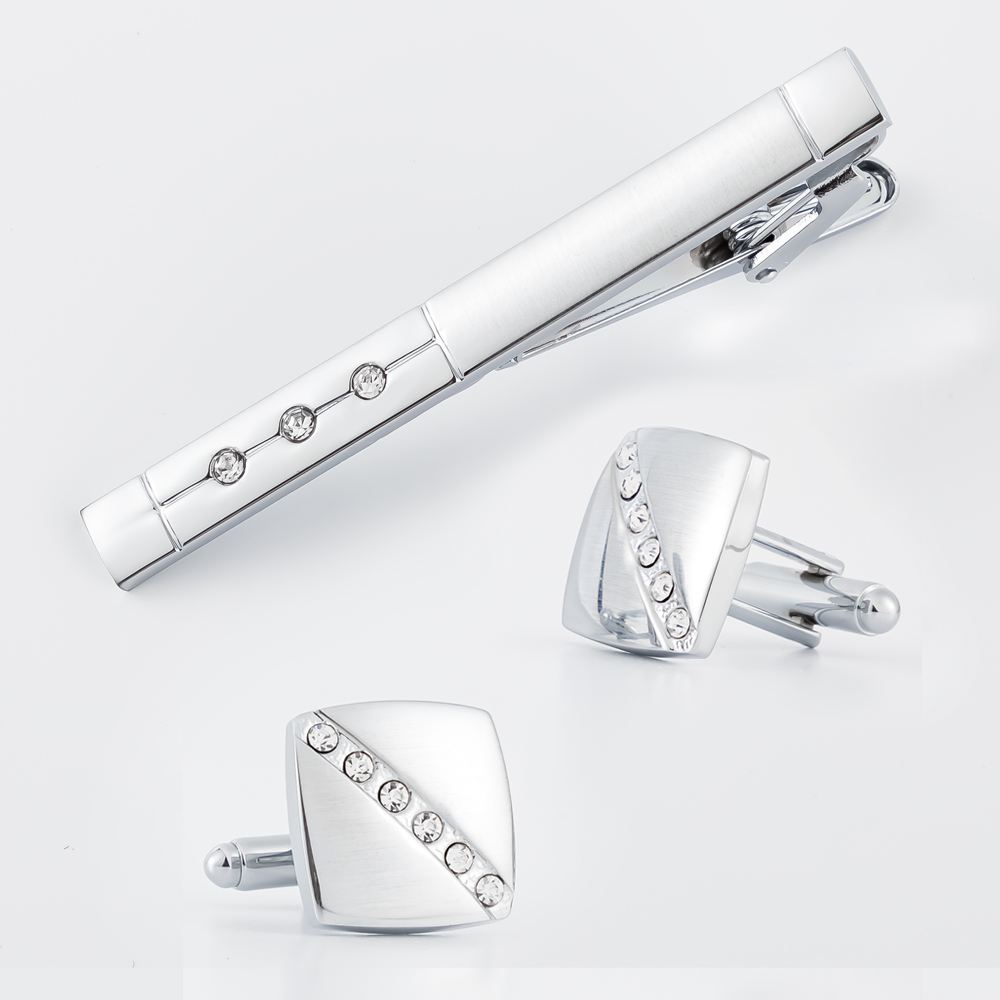 Fashion Mens Diamond Silver Cu - đánh giá và giá Cufflinks Silver Set