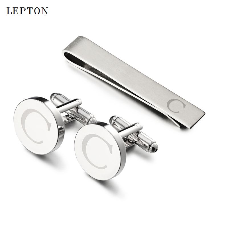 Hot Sale Round Letters C Cuffl - đánh giá và giá Cufflinks Silver Set