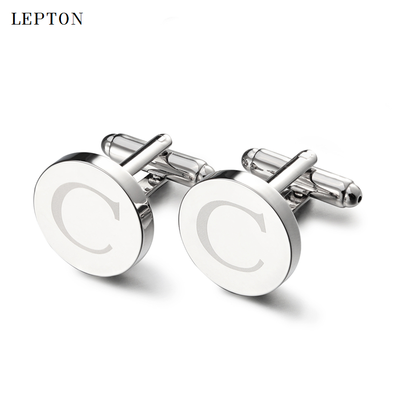 Hot Sale Round Letters C Cuffl - đánh giá và giá Cufflinks Silver Set